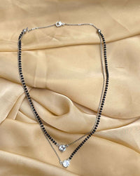 Thumbnail for Anjum Fakih Inspired Double Layer Diamond Mangalsutra - Abdesignsjewellery