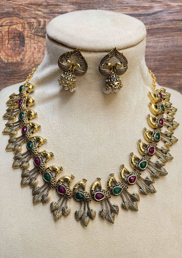 Antique Peacock Necklace - Abdesignsjewellery