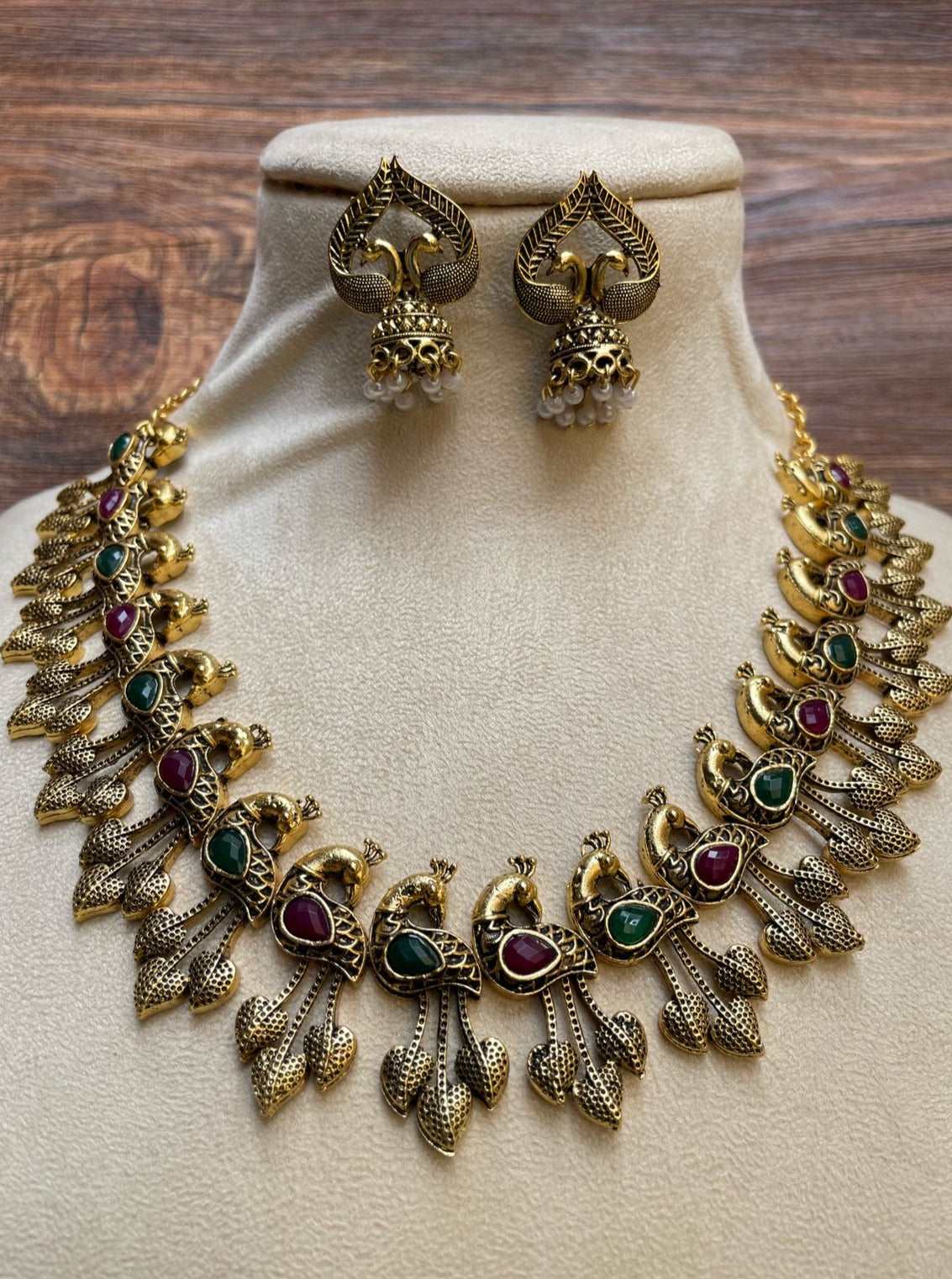 Antique Peacock Necklace - Abdesignsjewellery