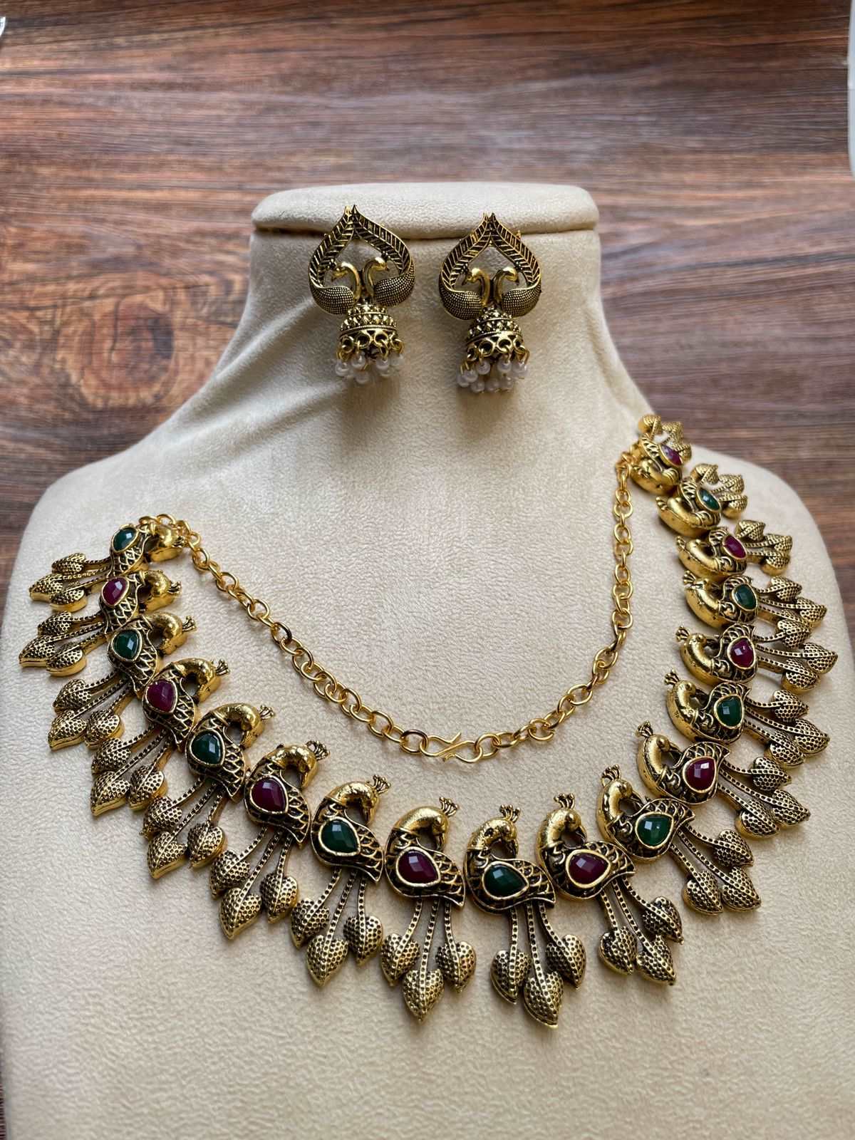 Antique Peacock Necklace - Abdesignsjewellery