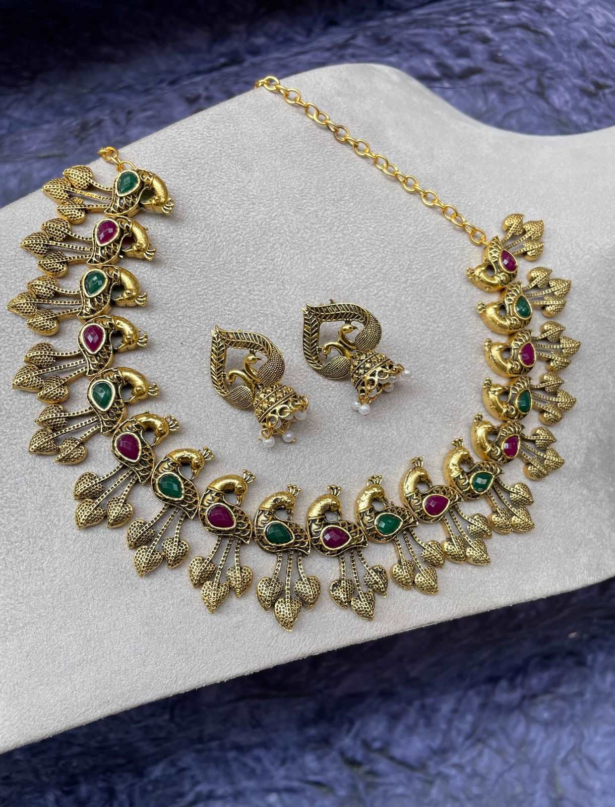 Antique Peacock Necklace - Abdesignsjewellery