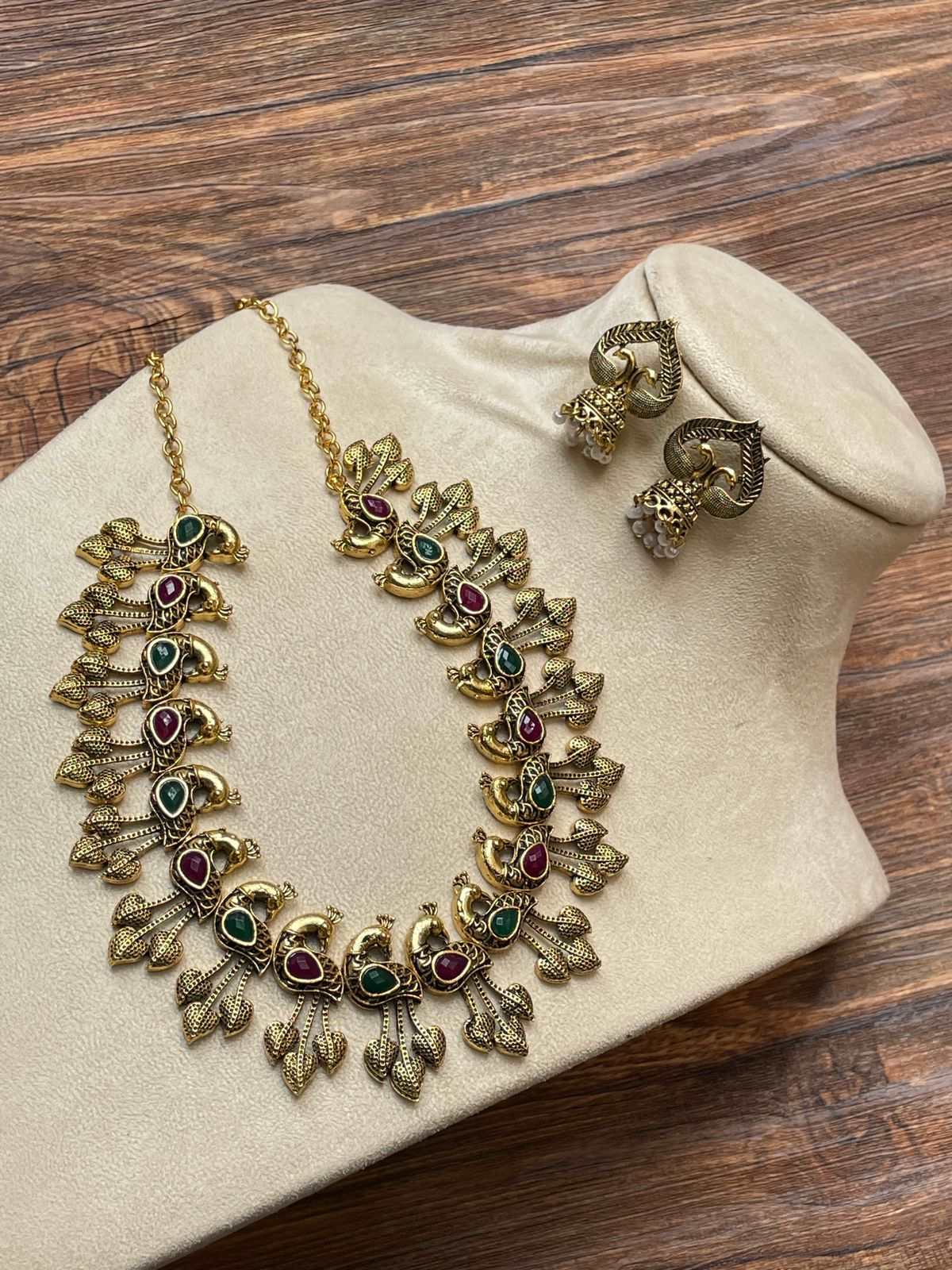 Antique Peacock Necklace - Abdesignsjewellery