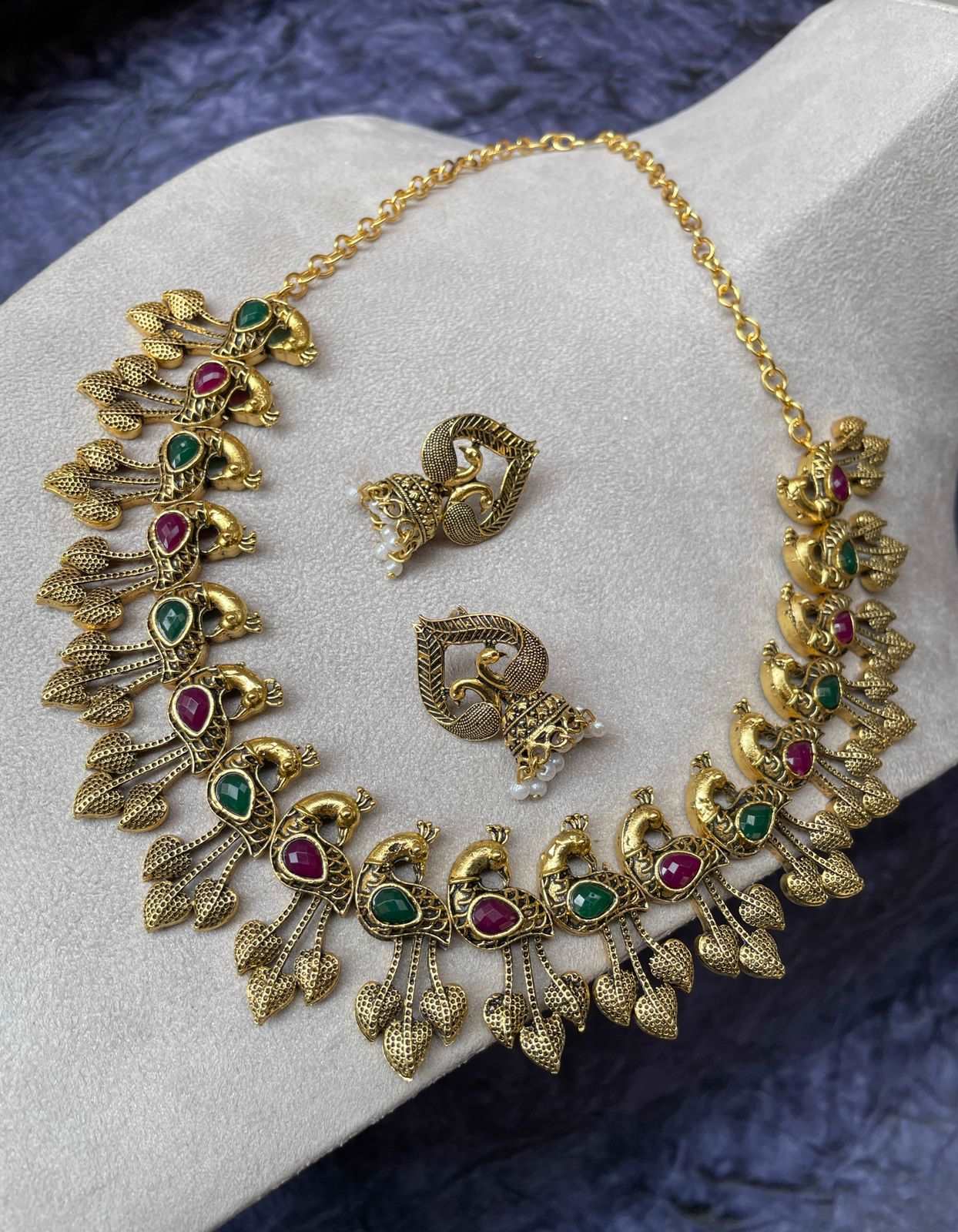 Antique Peacock Necklace - Abdesignsjewellery
