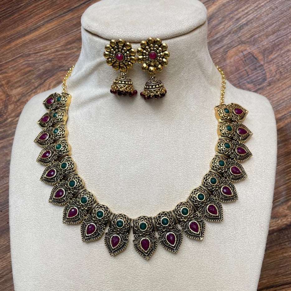 Antique Gold Necklace - Abdesignsjewellery