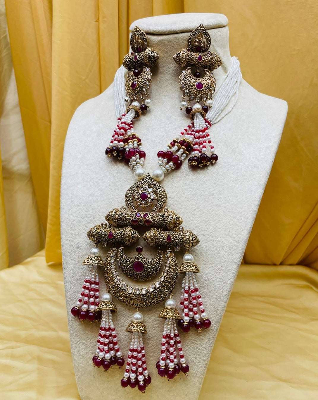 Antique Golden Wedding Necklace - Abdesignsjewellery