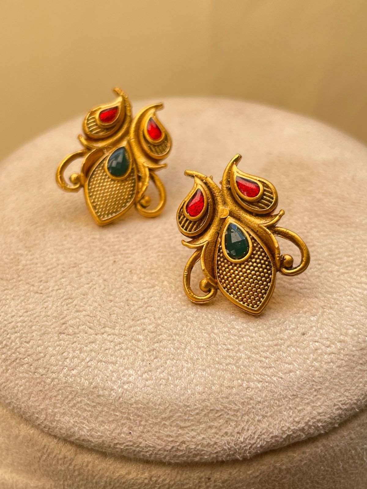 Antique Matt Polish Necklace & Earrings - Abdesignsjewellery