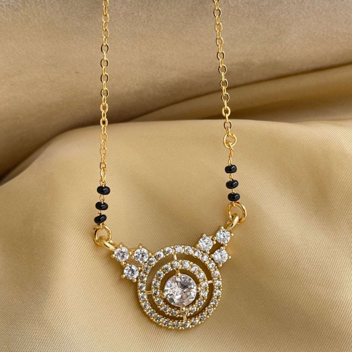 Allure Round Gold Plated Mangalsutra - Abdesignsjewellery