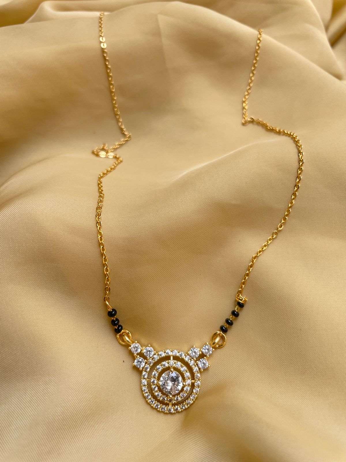 Allure Round Gold Plated Mangalsutra - Abdesignsjewellery