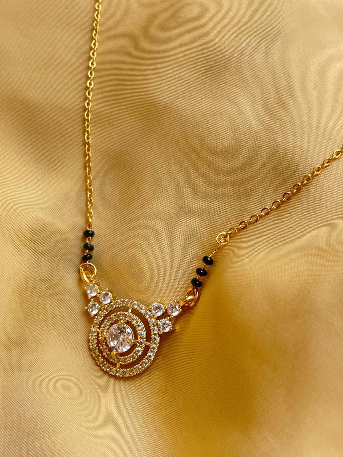 Allure Round Gold Plated Mangalsutra - Abdesignsjewellery