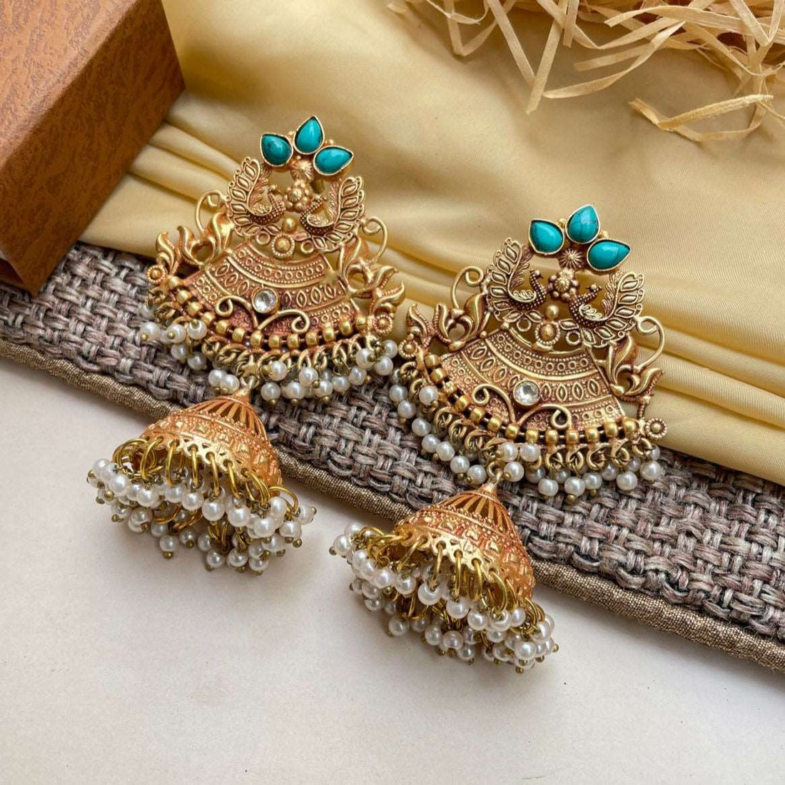 Amrapali Antique Peacock Earrings - Abdesignsjewellery