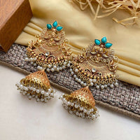 Thumbnail for Amrapali Antique Peacock Earrings - Abdesignsjewellery