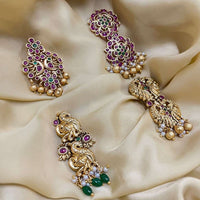 Thumbnail for Antique Gold Kemp Stone Saree Pin - Abdesignsjewellery