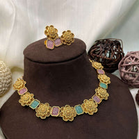 Thumbnail for Antique Fusion Kemp Stone Necklace & Earrings - Abdesignsjewellery