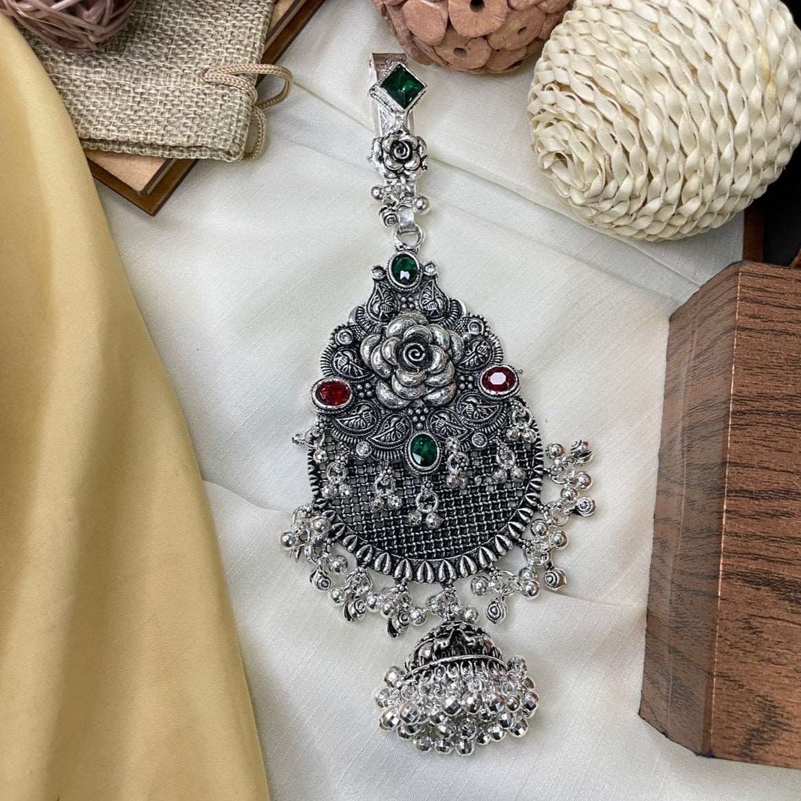Antique Flower Inspired Silver Juda pin - Abdesignsjewellery