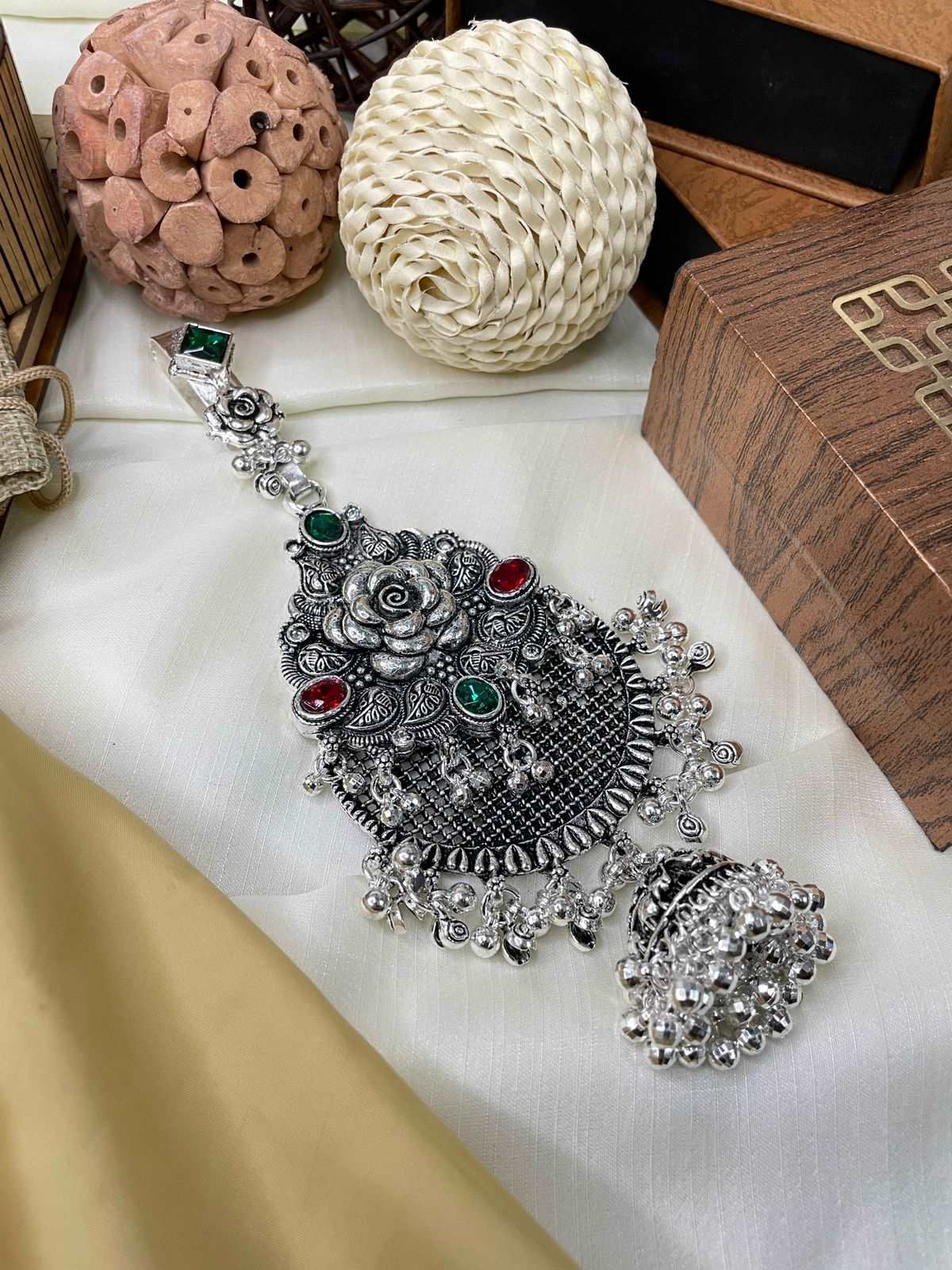 Antique Flower Inspired Silver Juda pin - Abdesignsjewellery