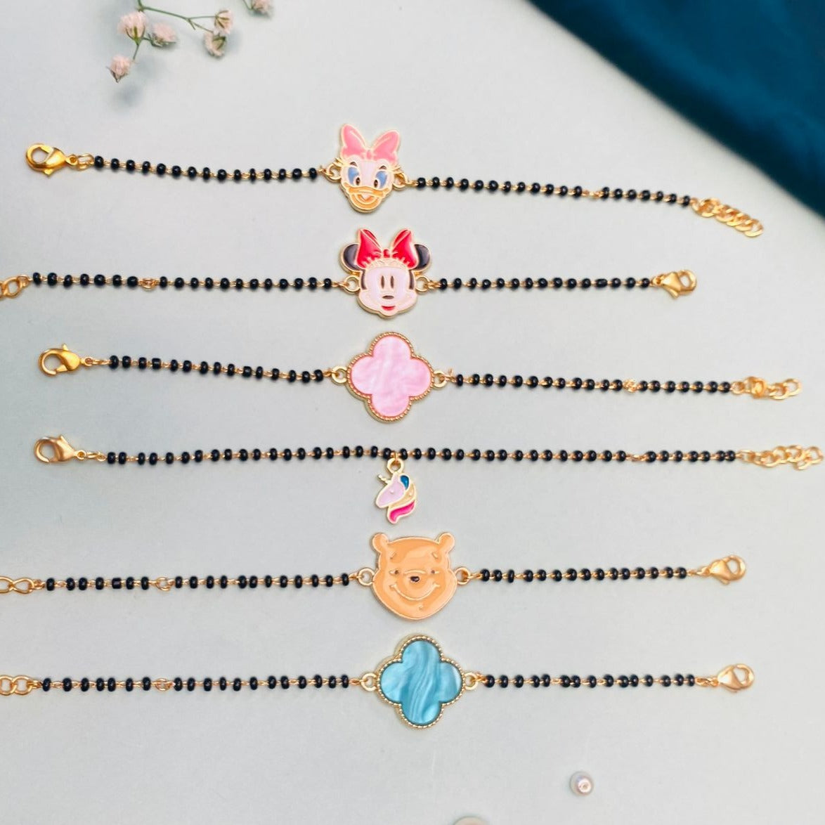 Minimal Cartoon Kids Hand Bracelet Combo - Abdesignsjewellery