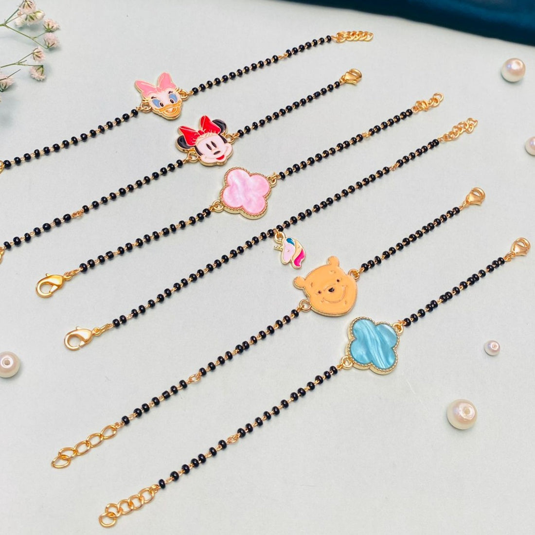 Minimal Cartoon Kids Hand Bracelet Combo - Abdesignsjewellery