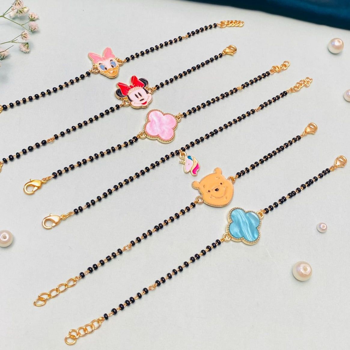 Minimal Cartoon Kids Hand Bracelet Combo - Abdesignsjewellery