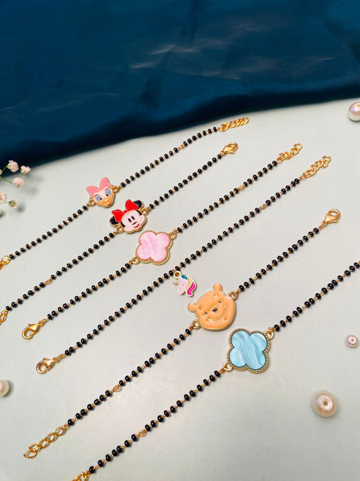 Minimal Cartoon Kids Hand Bracelet Combo - Abdesignsjewellery