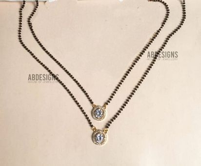 Amandeep Sidhu Inspired Double Gold Stone Mangalsutra - Abdesignsjewellery