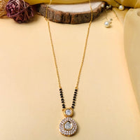 Thumbnail for Aesthetic Gold Plated Polki Kundan Mangalsutra - Abdesignsjewellery