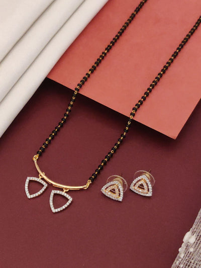 Abdesigns Elegant Gold CZ Mangalsutra Set