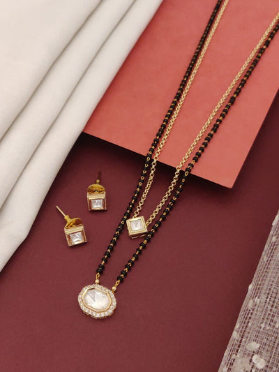 Abdesigns gold plated Polki Kundan mangalsutra for women