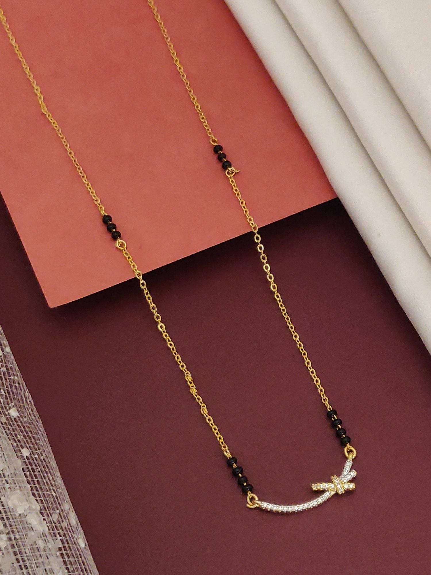 Delicate Gold Plated Mangalsutra with Elegant Design