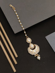 Abdesignsjewellery Gold Plated Bridal Polki Maangtikka
