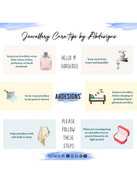 Thumbnail for Jewellery care tips infographic by Abdesignsjewellery with advice on cleaning and storing jewelry