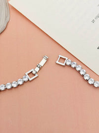 Thumbnail for Abdesigns jewellery Elegant Silver Bracelet for Women with sparkling round crystals and secure clasp