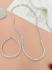 Thumbnail for Abdesigns jewellery Elegant Silver Bracelet for Women with sparkling round stones and secure clasp