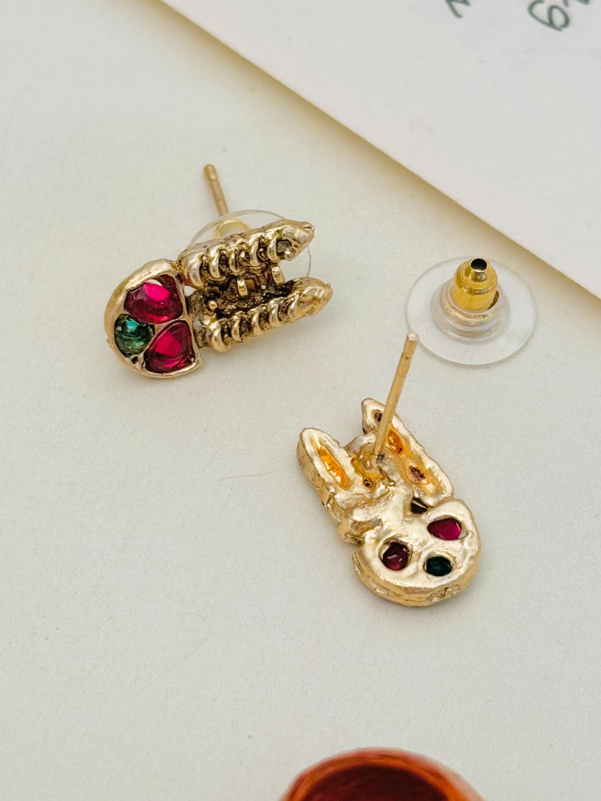 Abdesigns Jewellery Traditional Gold Finish Necklace Set with intricate gold and colorful stone detailing