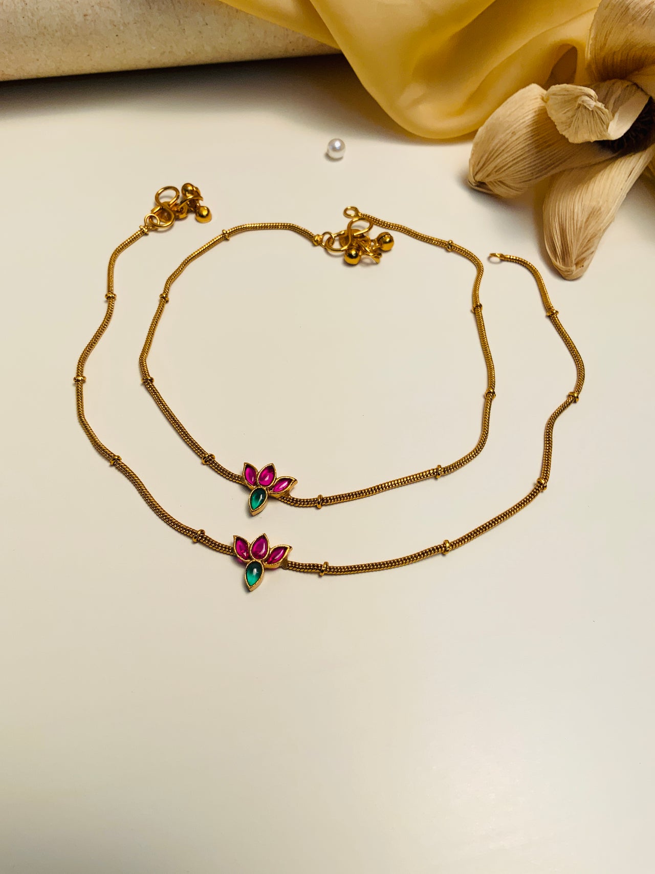 gold plated lotus design