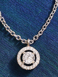 Thumbnail for Round Shape AD Silver Plated Watch Charm pendant on silver bracelet chain by Abdesignsjewellery