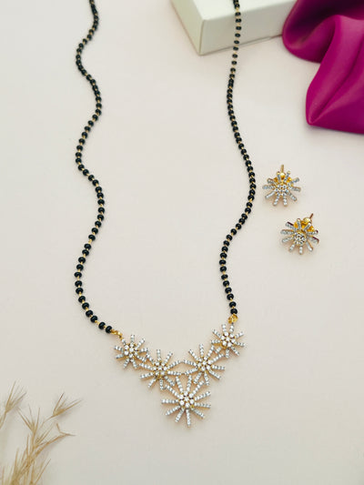 Abdesignsjewellery Gold Plated American Diamond Mangalsutra Set