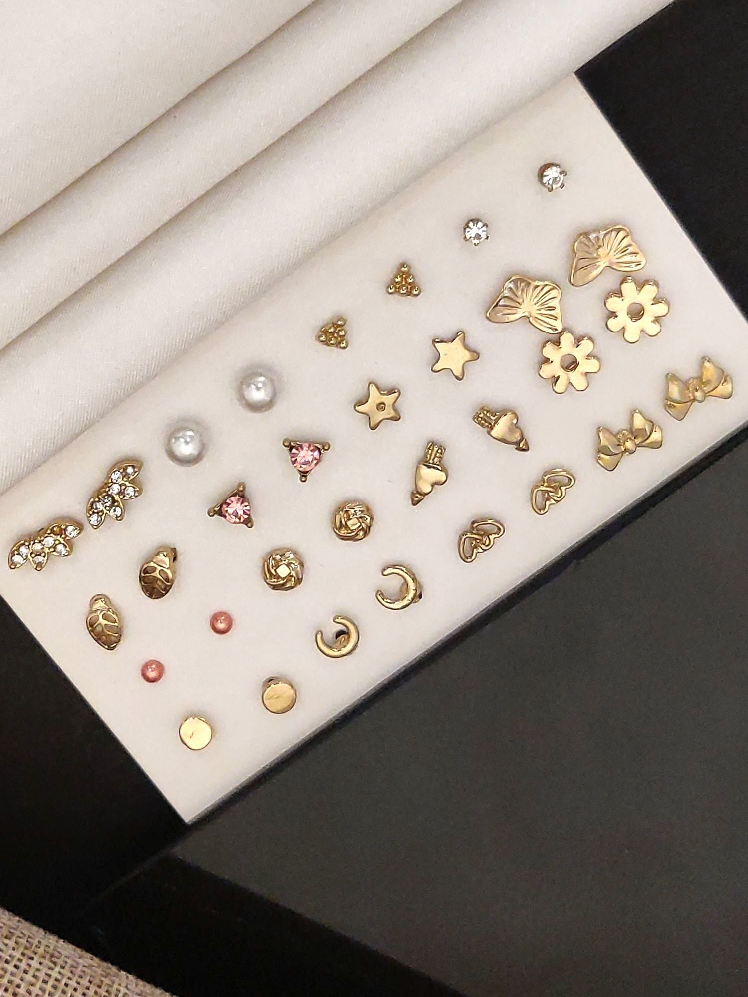 Elegant 16 Gold Plated Western Earring Combo featuring various styles and designs for versatile accessorizing