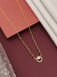 Thumbnail for Gold Plated American Diamond Mangalsutra with a stylish design for modern weddings