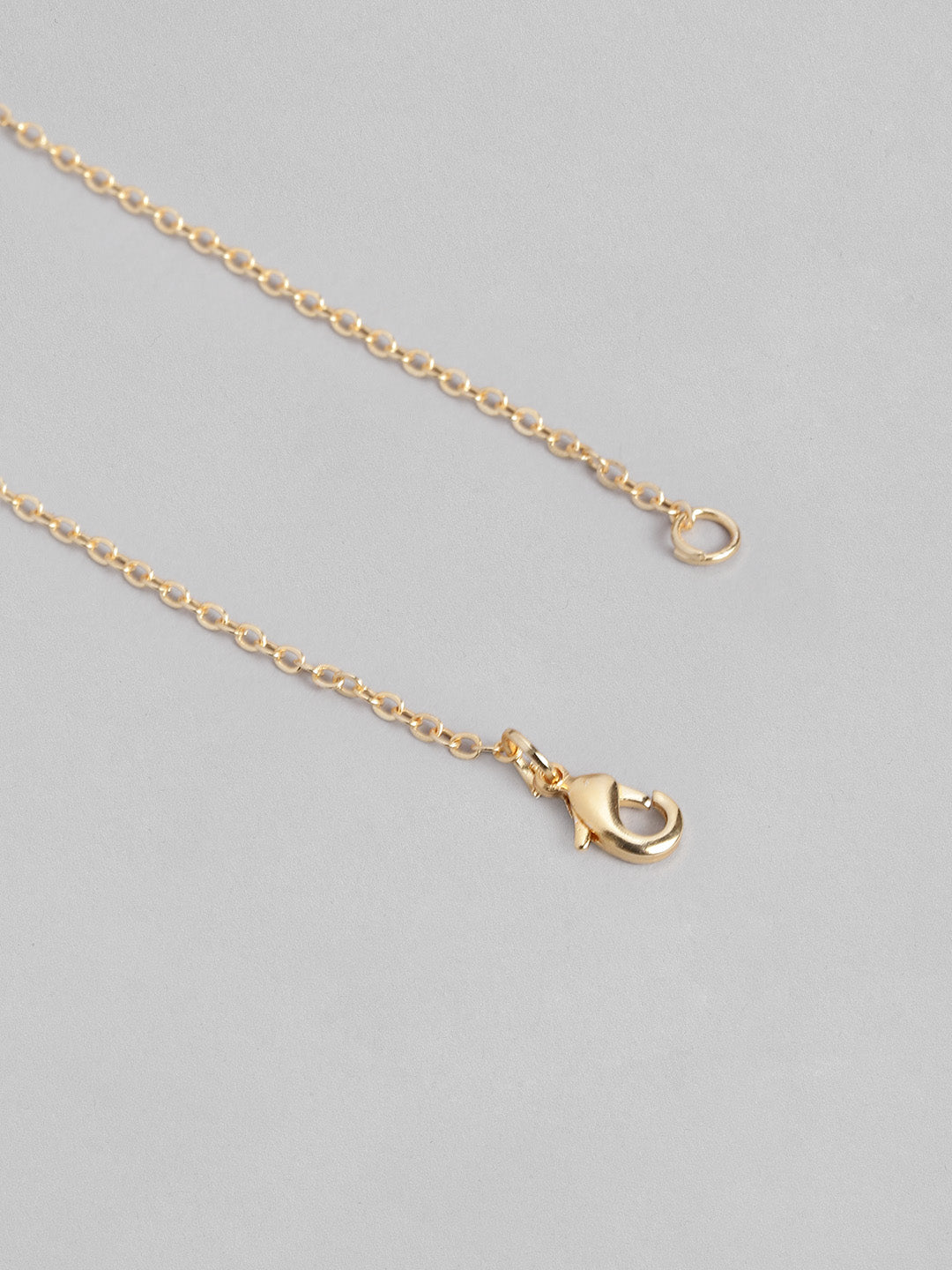 Gold Plated Pendant Chain Set by Abdesignsjewellery with lobster clasp on a light background