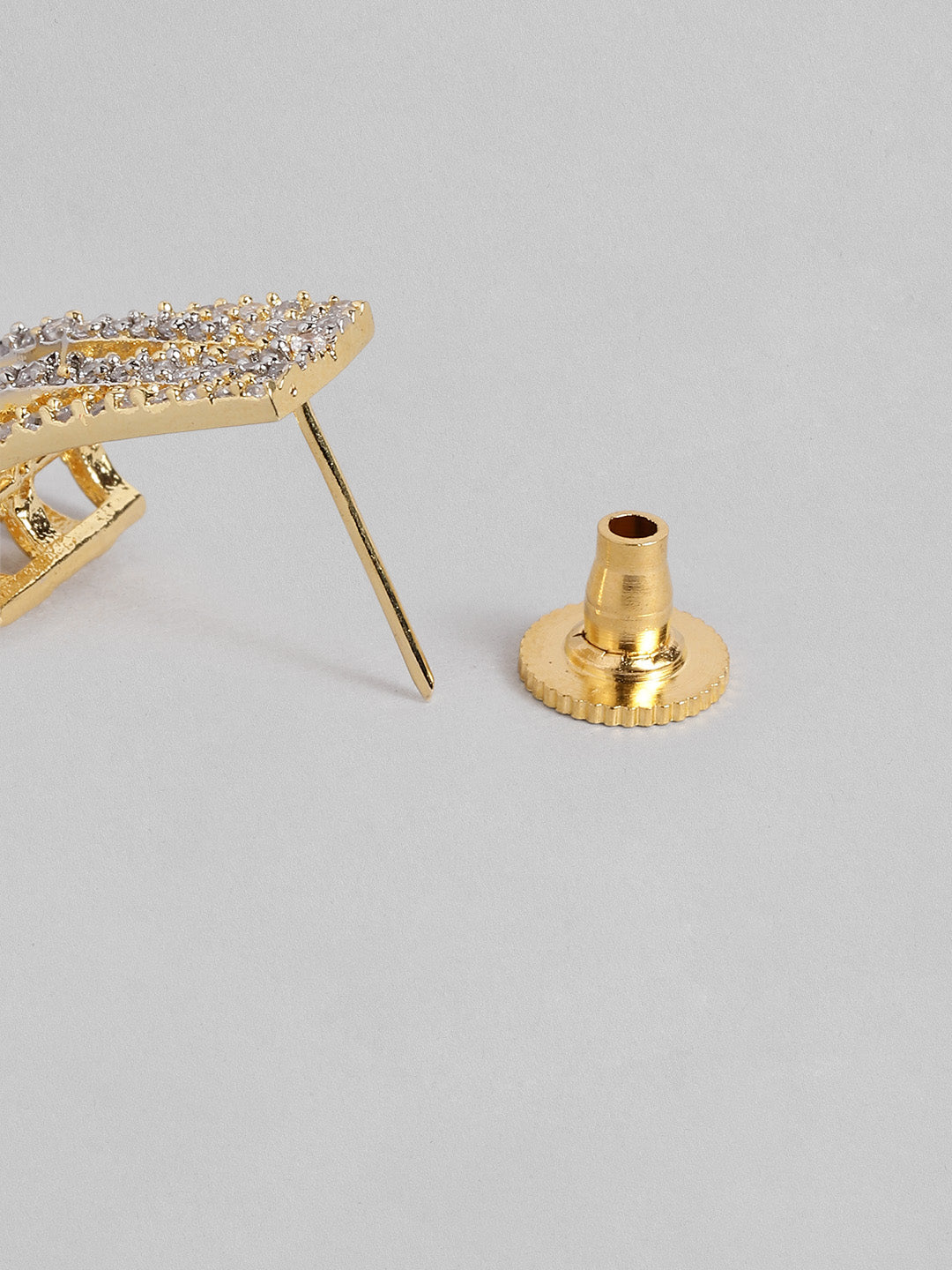 Gold Plated Pendant Chain Set with detailed stud and backing from Abdesignsjewellery