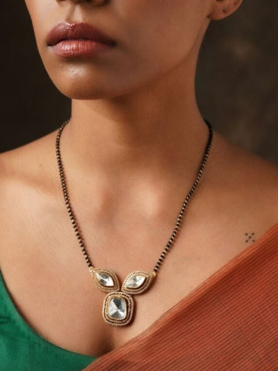 Abdesignsjewellery Gold Plated Polki Mangalsutra Necklace