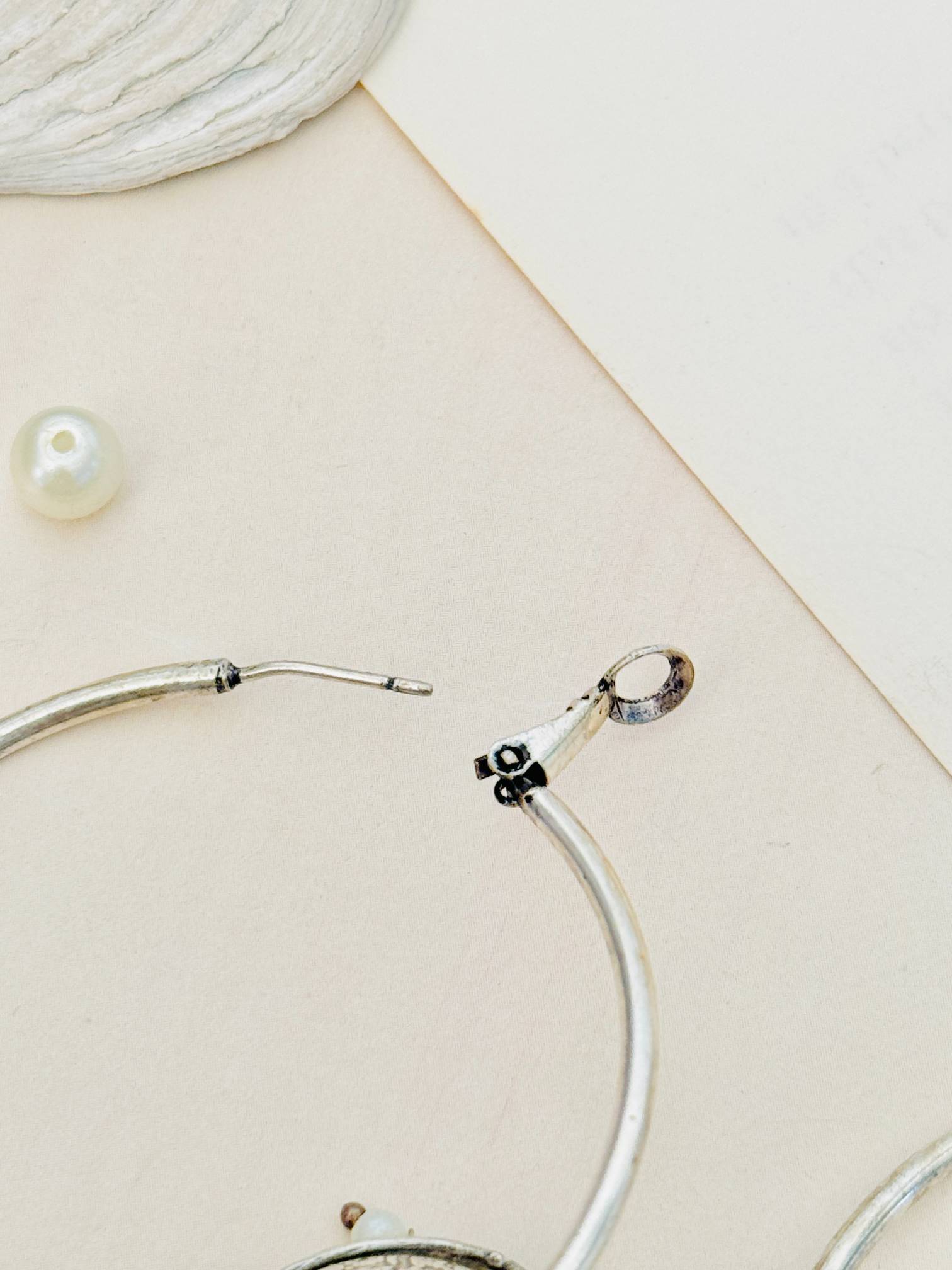 Close-up of Beautiful German Silver Plated Jhumka Earring with intricate design from Abdesignsjewellery