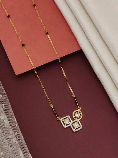 Abdesignsjewellery Gold Plated American Diamond Mangalsutra