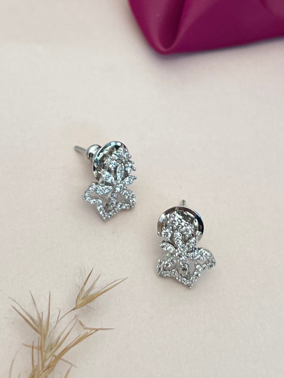 Abdesignsjewellery Gold Plated American Diamond Mangalsutra Set featuring elegant stud earrings