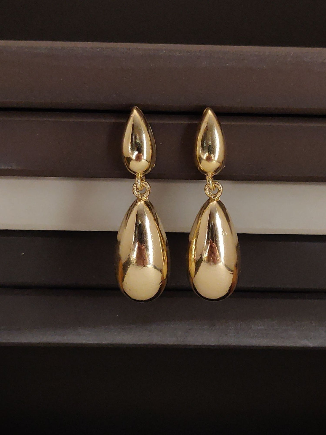 Abdesignsjewellery Gold Plated Chic Drop Earring with a teardrop design for elegant styling
