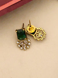 Thumbnail for Elegant gold plated choker necklace set featuring gemstones and intricate design from Abdesignsjewellery