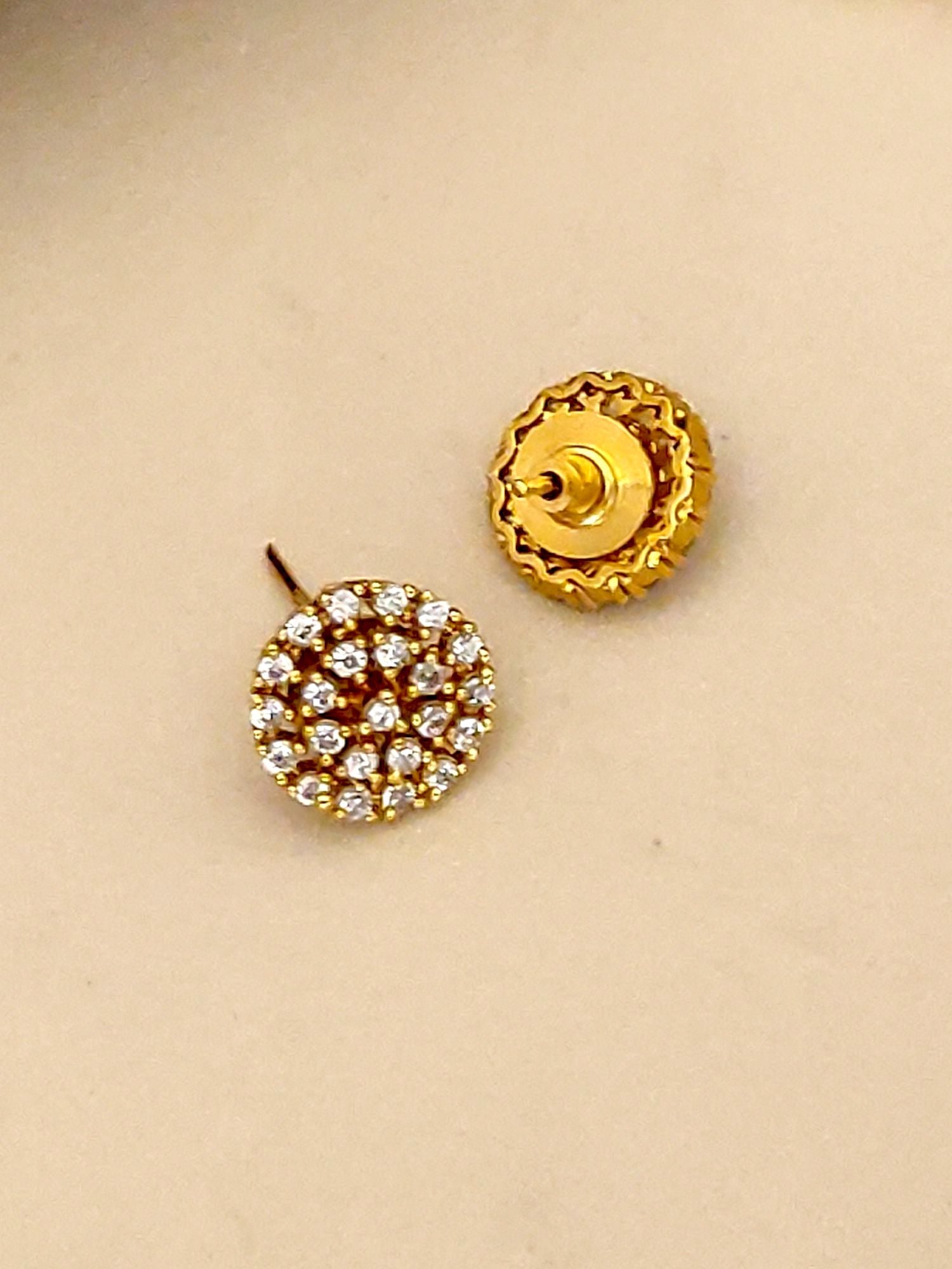 Gold plated diamond necklace set featuring sparkling stones for elegant occasions