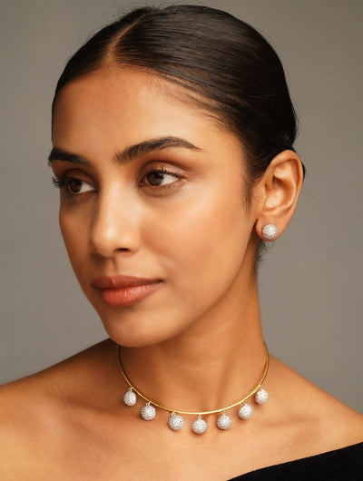 Abdesignsjewellery Gold Plated Hasli Necklace Set