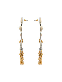 Thumbnail for Dual Tone Pachi Kundan Chandbali Earrings by Abdesignsjewellery intricate gold and silver detailing