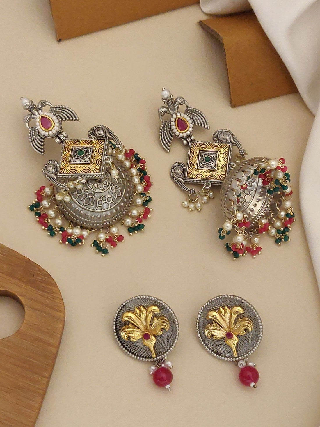 German silver jhumkas